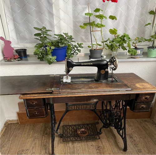 Singer nähmaschine mit tisch - mit,